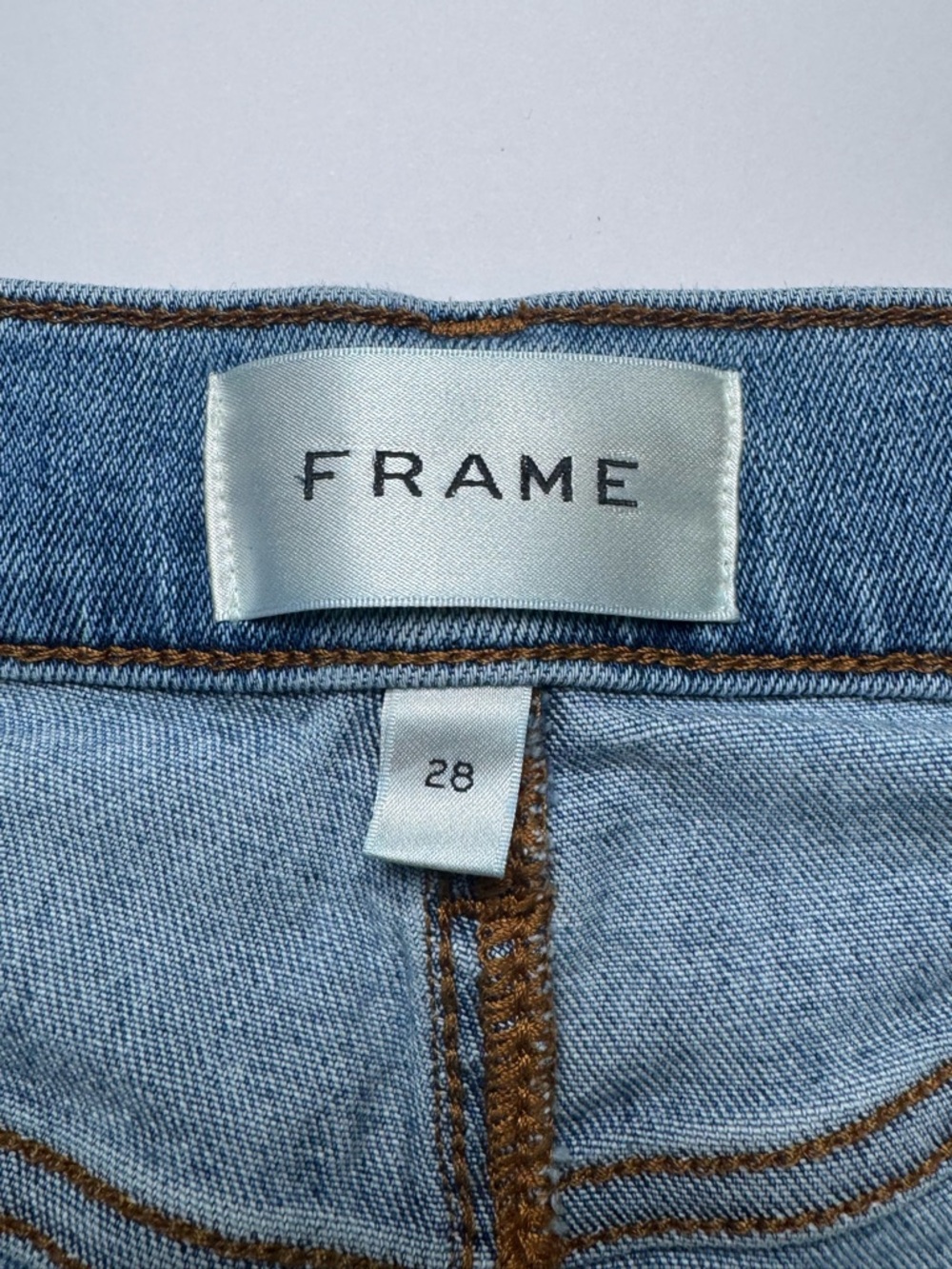 FRAME Mellow Jeans Relaxed Straight Leg Minimalist Denim - Size 28 - Picture 6 of 8